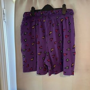 Purple Vintage 90s 80s Drawstring Shorts